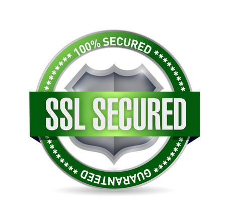 ssl secured seal or shield illustration