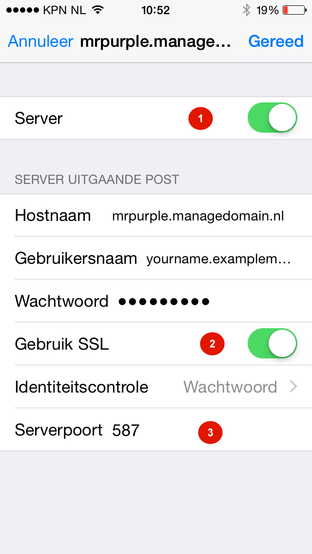 Stap 6 - iPhone email instelen